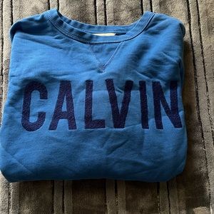 Calvin Klein Jeans Blue Crewneck Sweatshirt - Large